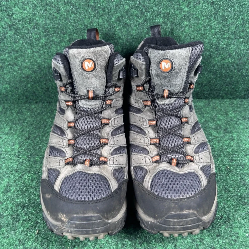 Merrell Moab 2 Mid Boots Size Mens 9 Waterproof Vibram Hiking Granite Gray